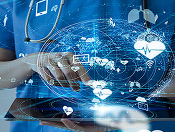 Medical data on a tablet device. 